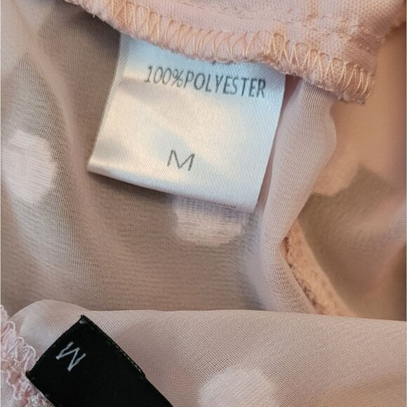 Double Crazy size medium light pink Chiffon crop tank top - Picture 3 of 7